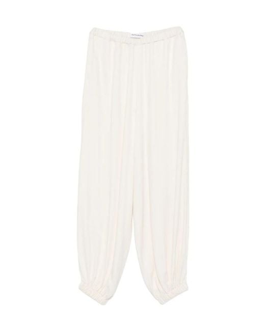 Frankie Shop White Elastic Waist Casual Pants