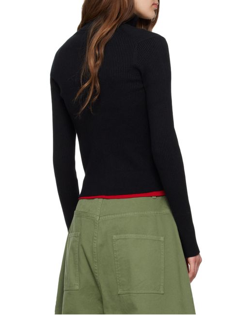 J.W. Anderson Black Jw Anderson Fitted Zip-Up Cardigan