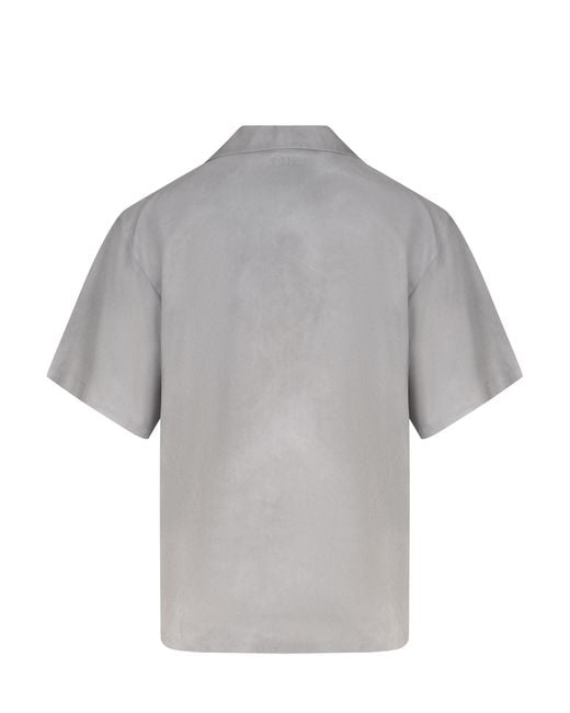 MSGM Gray Short-Sleeve Shirt for men