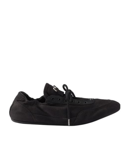 Prada Black Collapse Lace-Up Sneakers