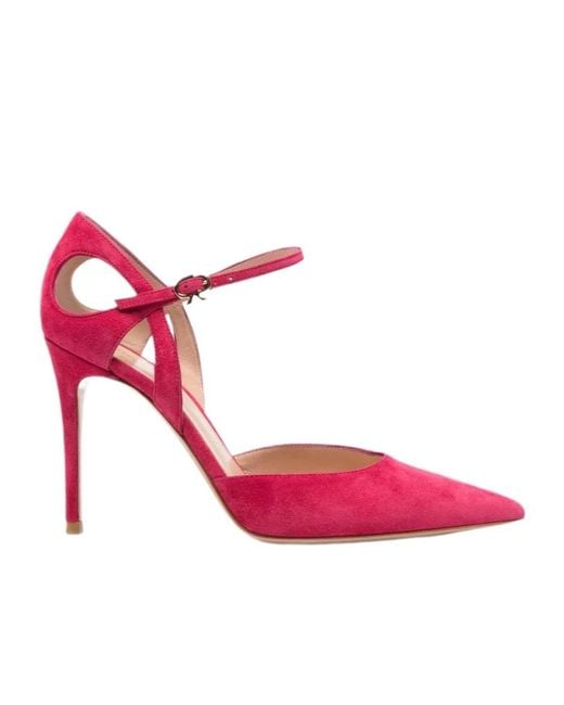 Gianvito Rossi Pink Pointed-Toe High Heels