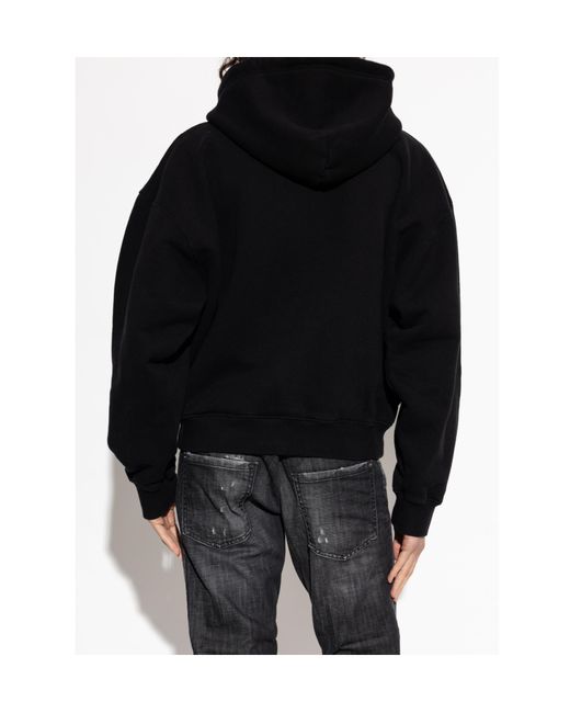 DSquared² Black Logo Zip-Up Hoodie for men