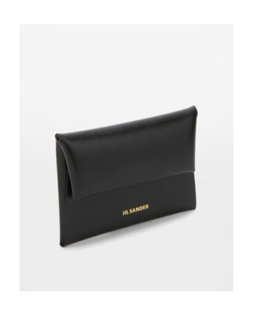 Jil Sander Black Logo Printed Envelope Card Holder