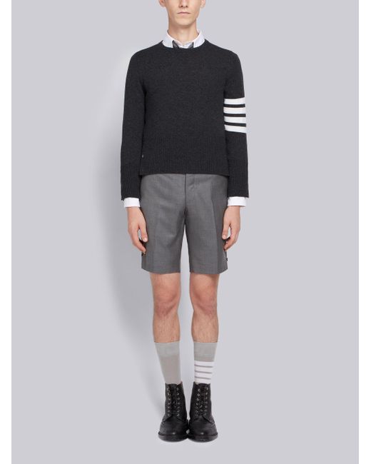 Thom Browne Black Bar Knitted Jumper for men