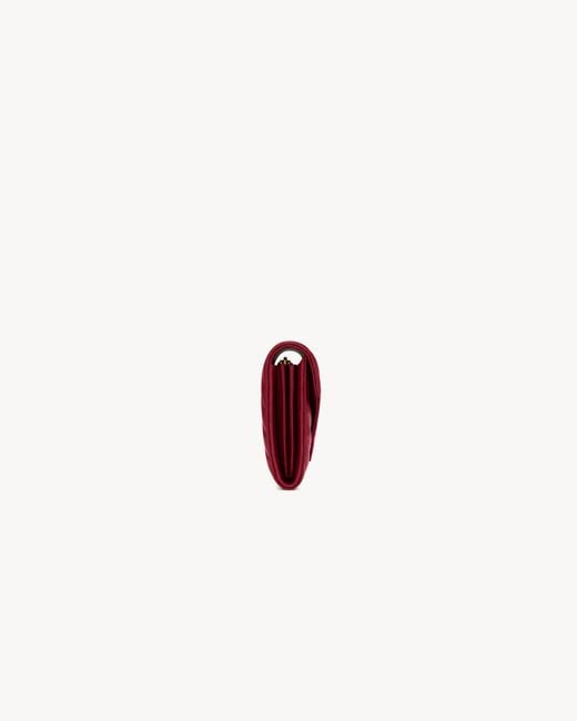Saint Laurent Red Cassandre Large Flap Wallet