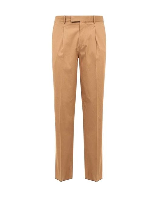 Zegna Natural Belt-Loop Casual Pants for men