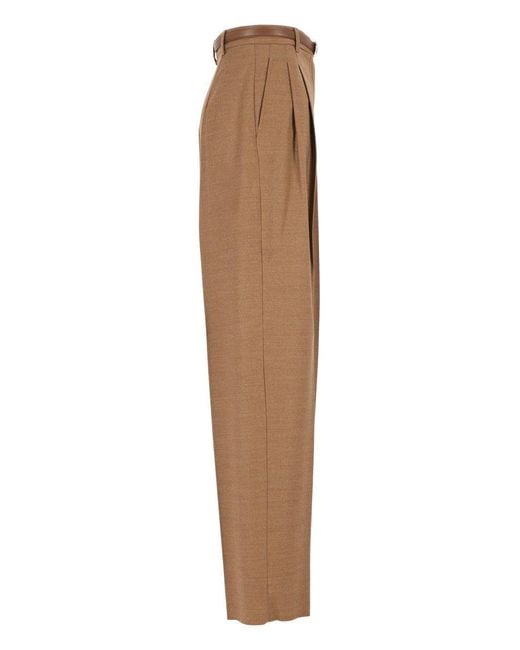 Max Mara Natural Studio Lago Belted Pleated Pants