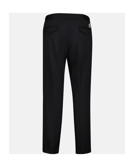 Moncler Black Logo Patch Drawstring Track Pants for men