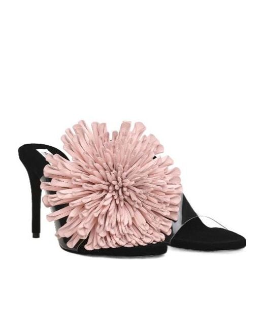 Alaïa Pink Alaïa Flower Embellished Heeled Sandals