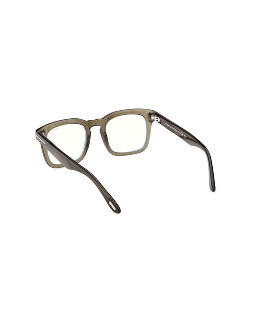 Tom Ford Metallic Eyewear Square Frame Glasses for men