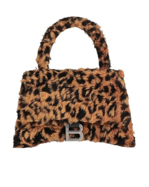 Balenciaga Brown Leopard Print Handbag