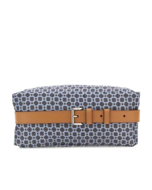 Prada Blue Zipper Waist Bag for men