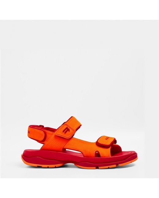 Balenciaga Red Sports Sandals