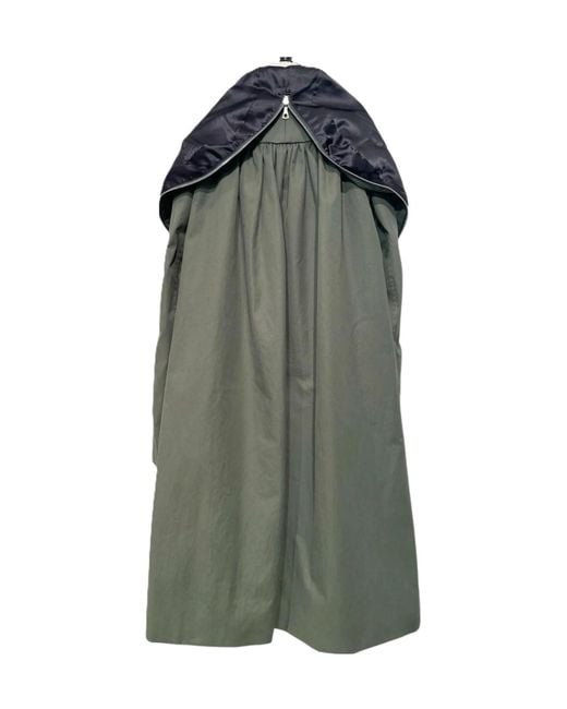 Dries Van Noten Gray Long-Sleeve Trench Coat