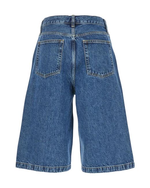 FRAME Blue Belt Loop Denim Shorts