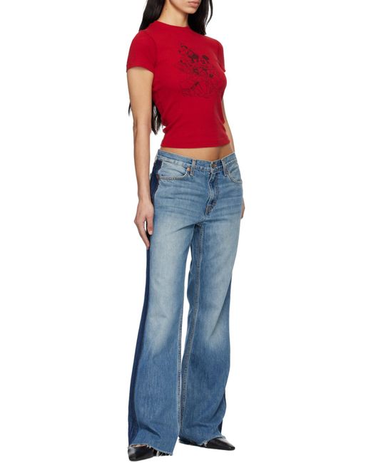 Re/done Blue Frayed-Hem Jeans