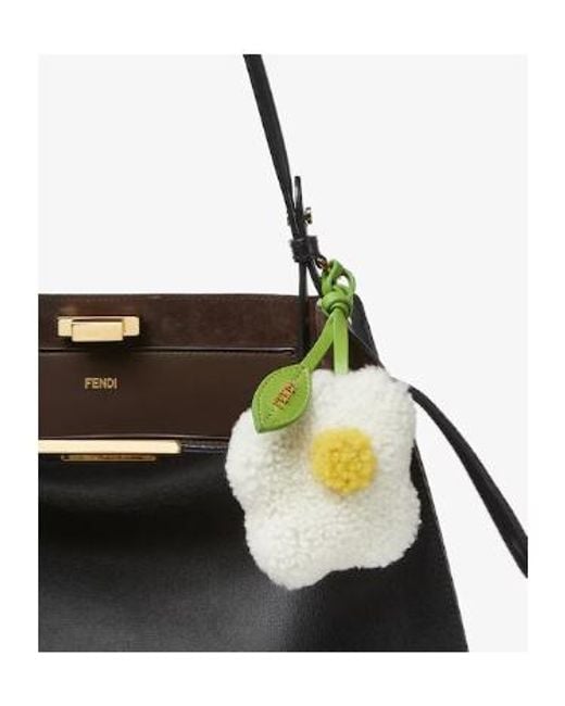 Fendi Metallic And Shearling Charm