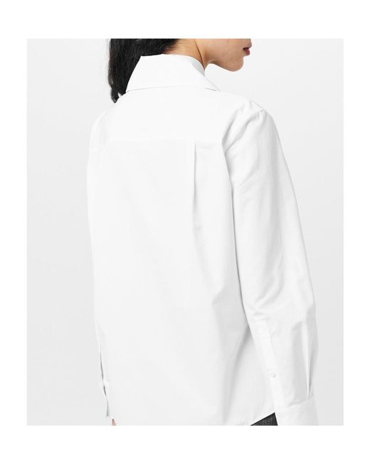 McQueen White Versatile Fashion Solid Color Shirt