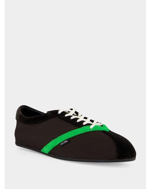 Céline Green Lace-Up Sneakers for men