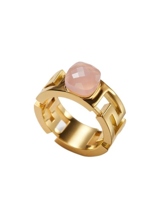 Versace Metallic Greca Ring