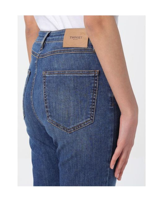Twinset Blue Buttoned Jeans