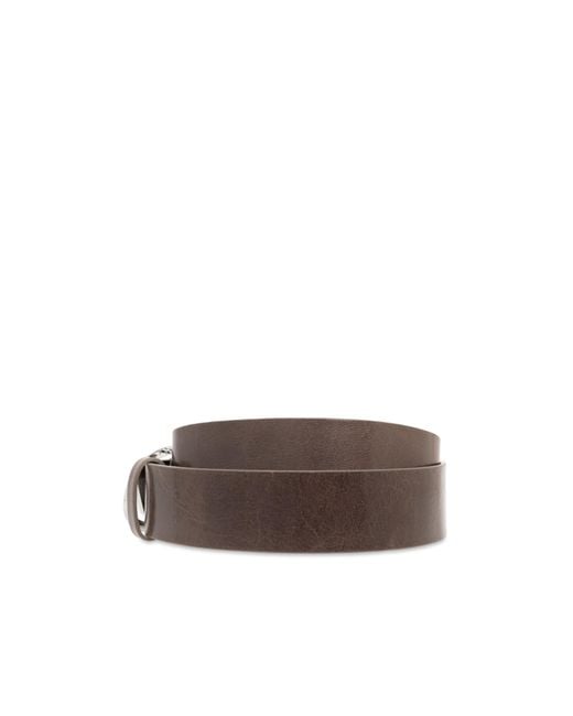 DIESEL White B-1Dr Logo Plaque Buckled Belt for men