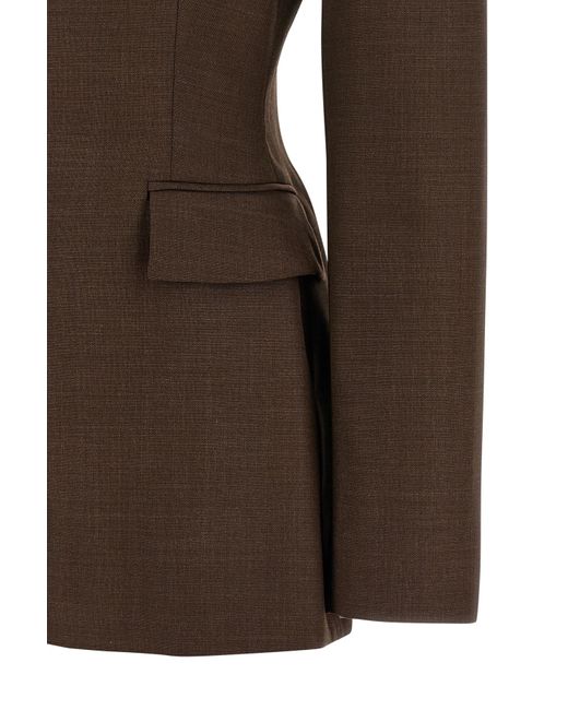 Magda Butrym Brown Hourglass Blazer