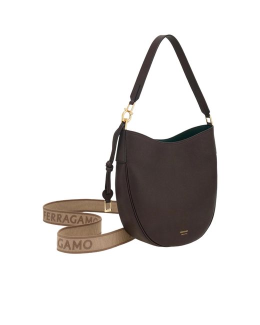 Ferragamo Black Hobo Bag (M)