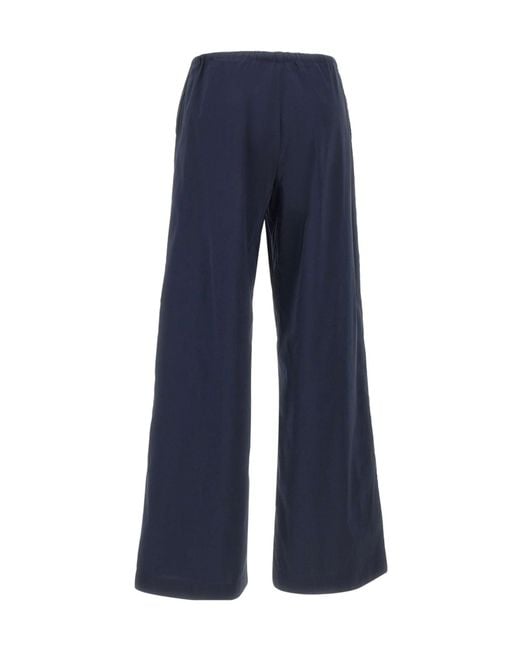 Herno Blue Wide-Leg Drawstring Pants