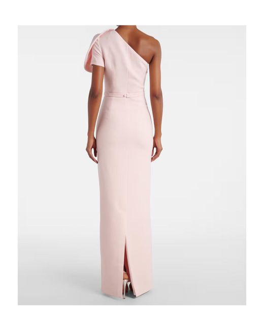 Safiyaa Pink One-Shoulder Crepe Dress