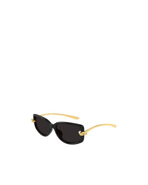 Bottega Veneta White Rectangle Sunglasses