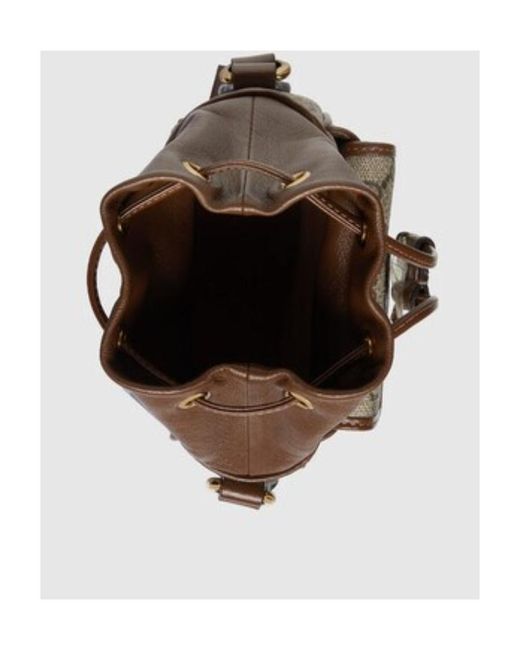 Gucci Brown Small Gg-Canvas Shoulder Bag