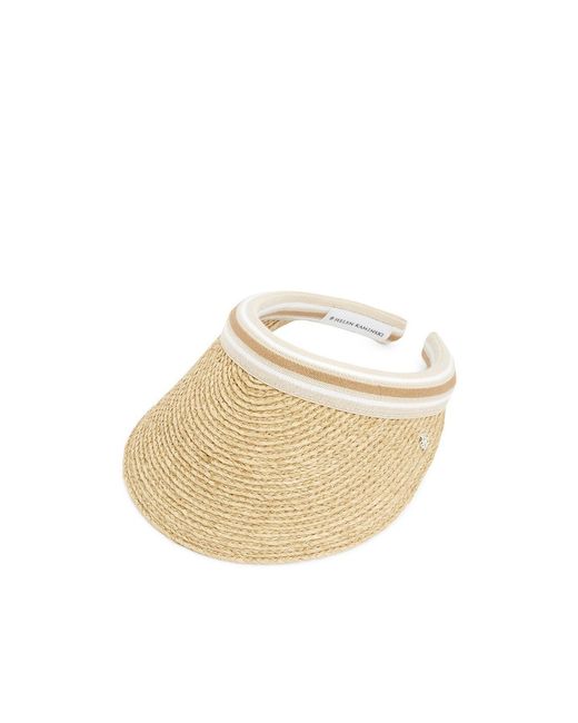 Helen Kaminski Natural Bianca Striped Sun Visor Hat