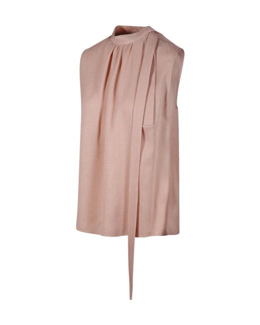 Givenchy Pink Draped Sleeveless Top