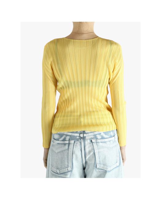 Pleats Please Issey Miyake Yellow Pleats Please Issey Miyake Rib Pleats January Shirt