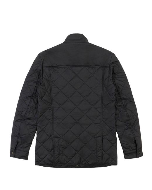Ferragamo Blue Quilted Casual Jacket for men