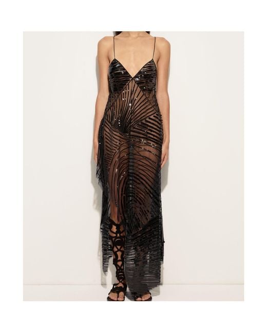 Emilio Pucci Black Embroidered Tulle Dress