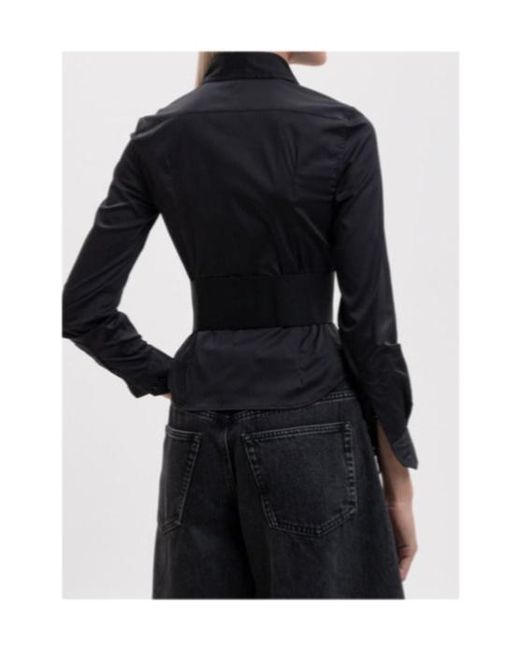 Vetements Blue Waist-Cinching Shirt