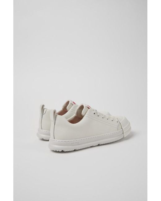 Camper White Junction Runner Leather Lace-Up Sneakers