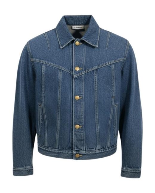 Jil Sander Blue Long-Sleeved Denim Jacket for men