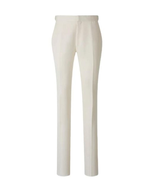 Tom Ford White Silk Tailored Trousers for men