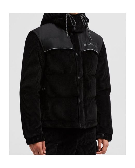 Moncler Black Grenoble Hooded Down Jacket for men