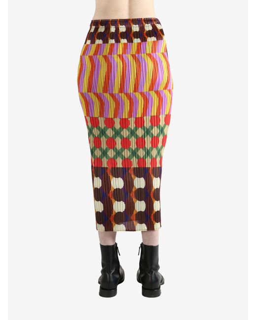 Pleats Please Issey Miyake Red Pleats Please Issey Miyake Harmony Skirt