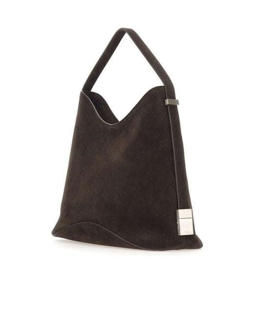 OSOI Black Buckle Detail Shoulder Bag