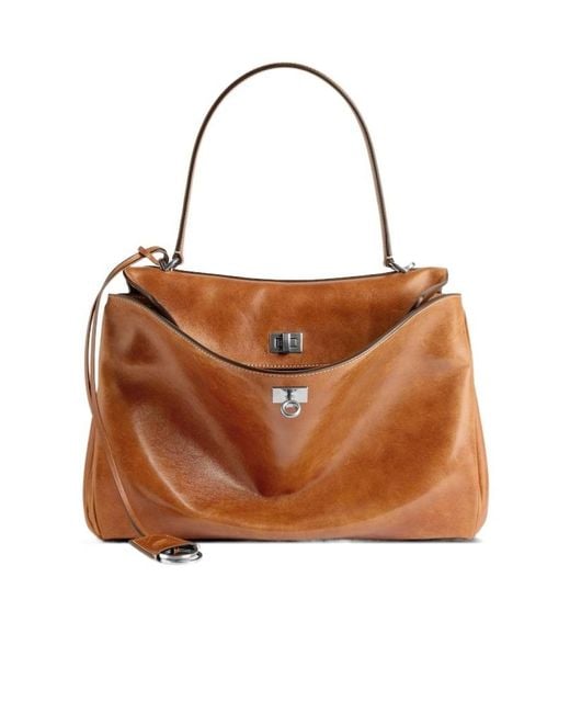 Balenciaga Brown Rodeo Medium Handbag