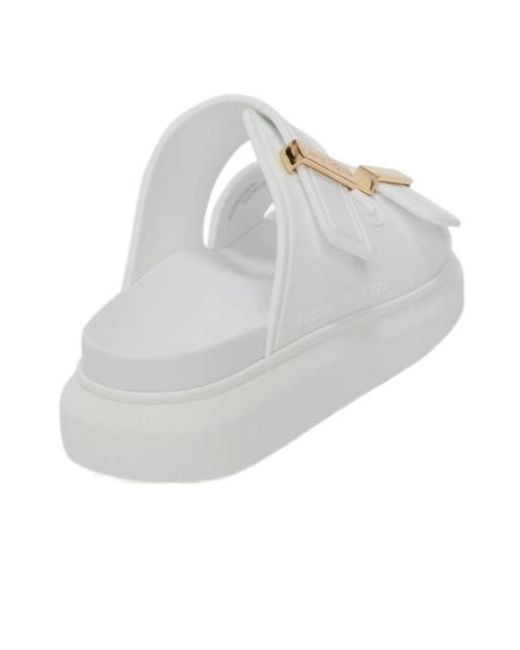 Alexander McQueen White Hybrid Slide
