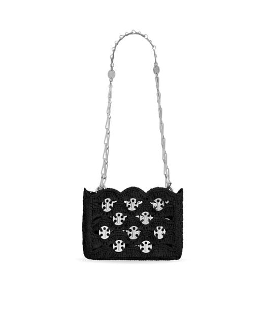 Rabanne White Sparkle Disc-Link Detailed Shoulder Bag