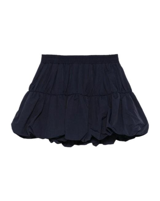 Sea Blue Mirian Bubble-Hem Ruffled Mini Skirt