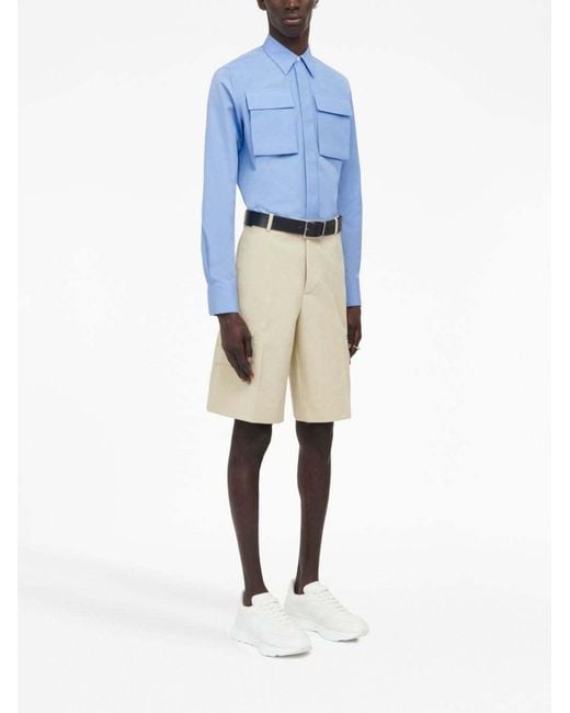 McQueen Natural Mir-Rise Tailored Shorts for men