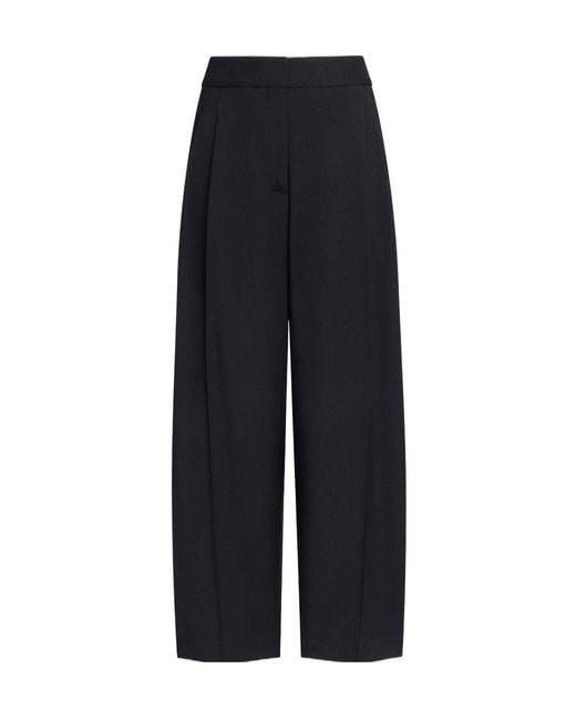Alaïa Blue Virgin Wool Blend Straight-Leg Trousers